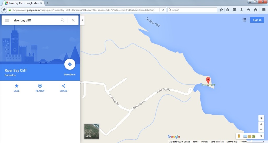 Google maps River Bay Cliff