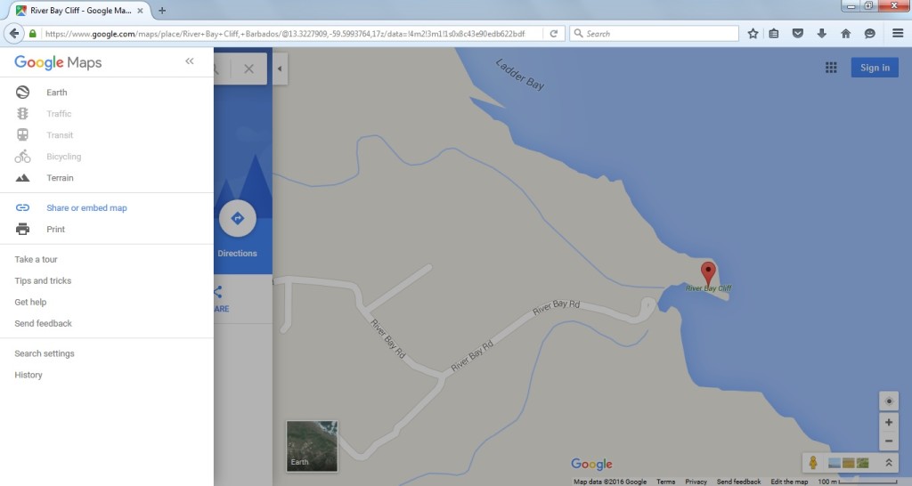 Google maps River Bay Cliff Share and embed map